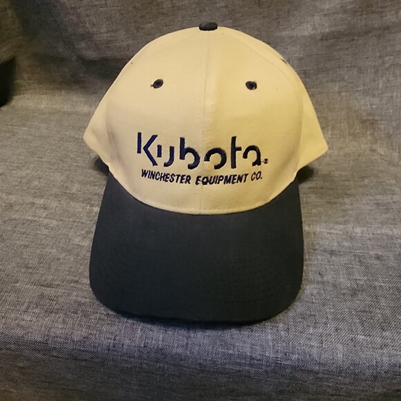 Collegiate Tan/Blue Kubota Winchester Equipment Co. Hat - Picture 1 of 7